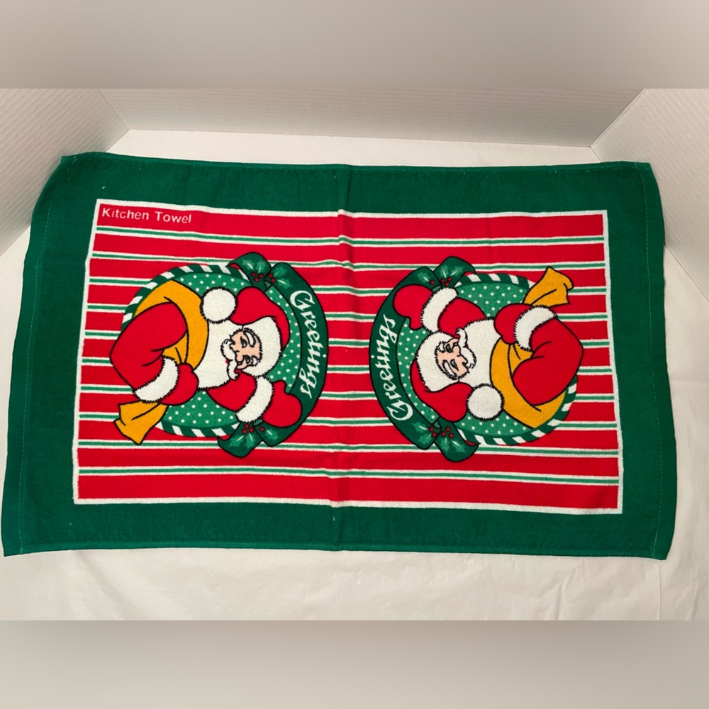 Vintage Jo Franco Luxury Kitchen Towel-Christmas-Santa